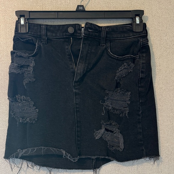 Hollister Black Distressed Pencil Skirt - Picture 1 of 1